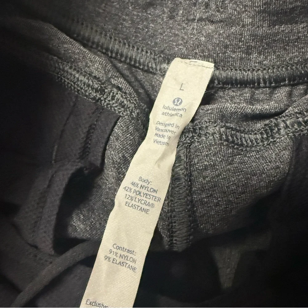 Lululemon Men’s Discipline Pants Heathered Gray Black Size Large Straight Leg
